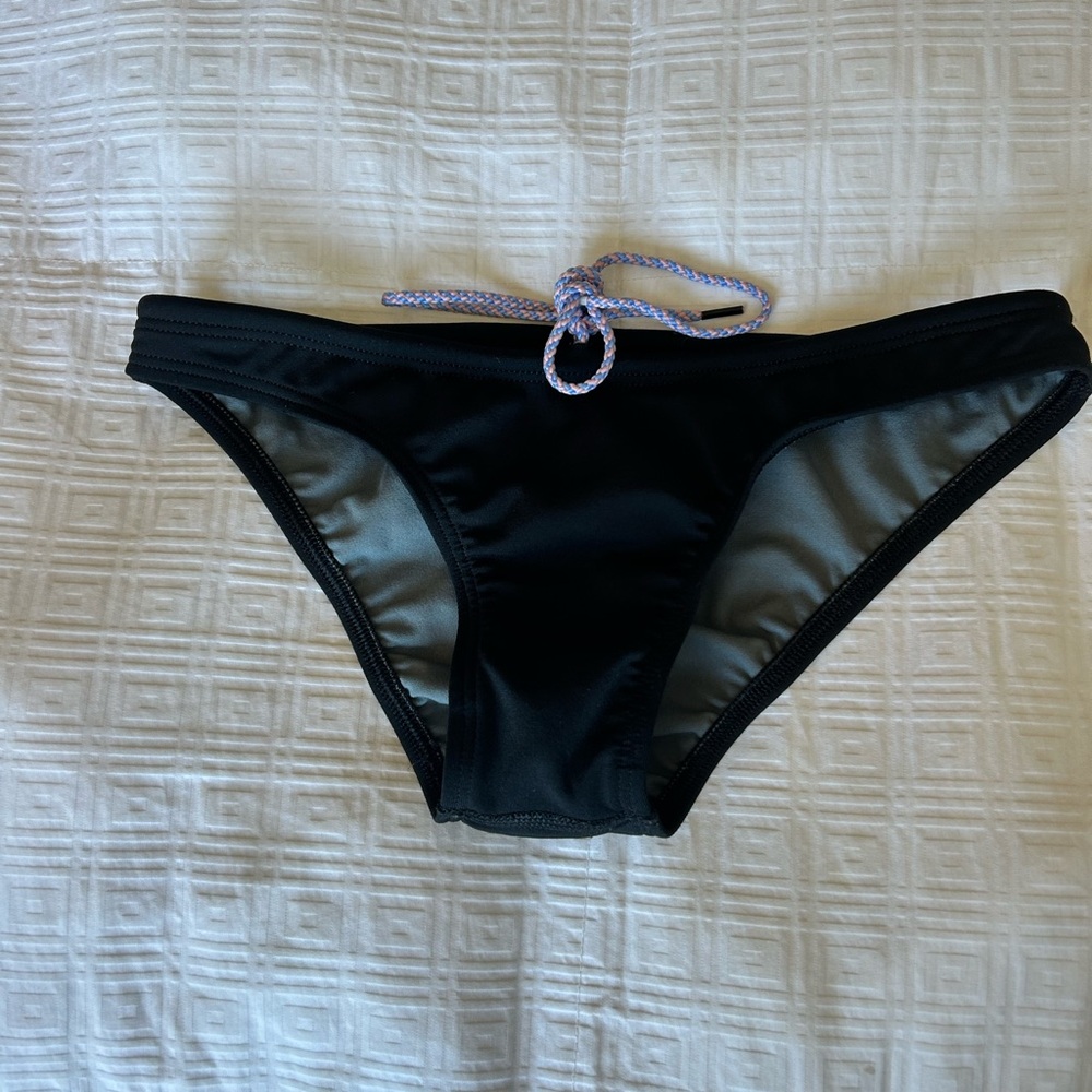 Jolyn Clothing Black and Gray Bikini Bottom